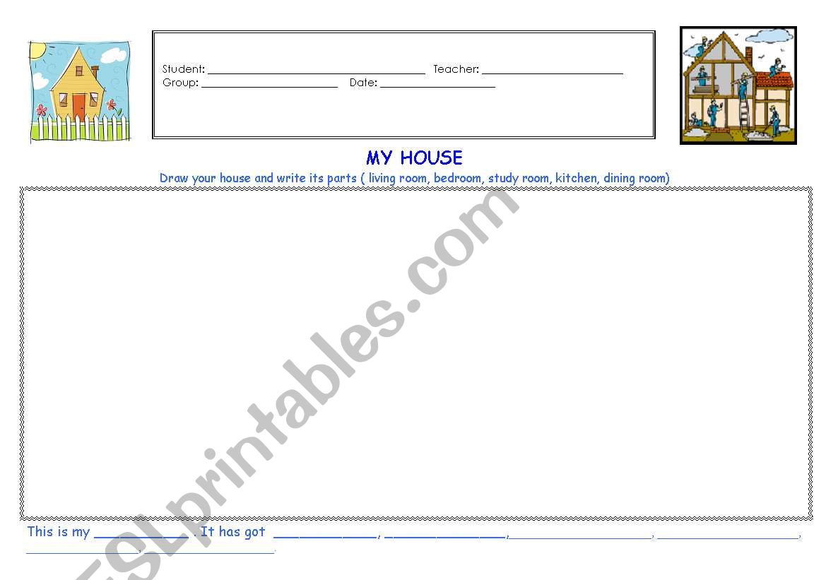 My house worksheet