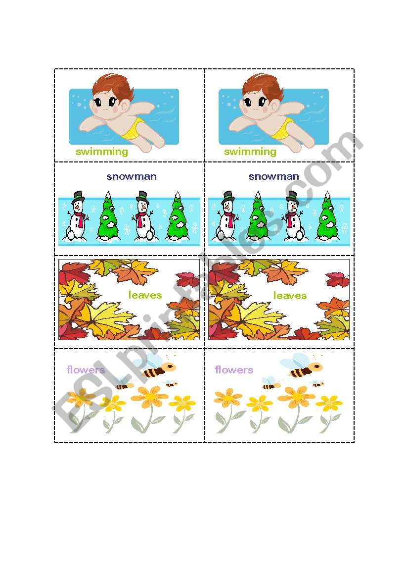 Activity Mini-Flashcards worksheet