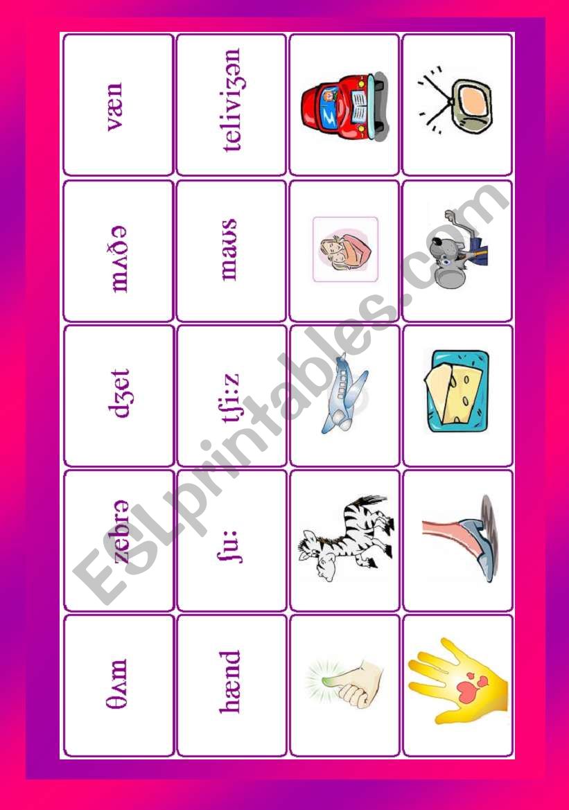 Phonetic symbols - Memory game  ( set of cards 2 )