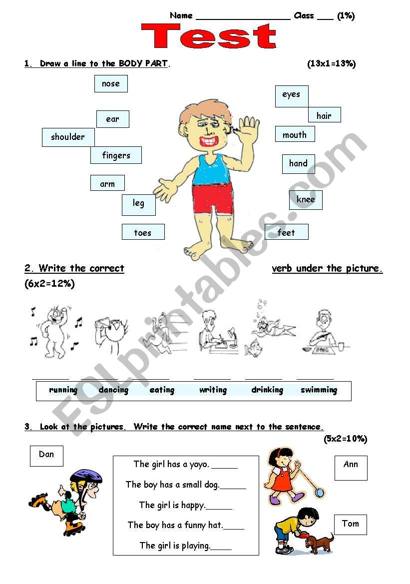 Basic Vocabulary Test  worksheet