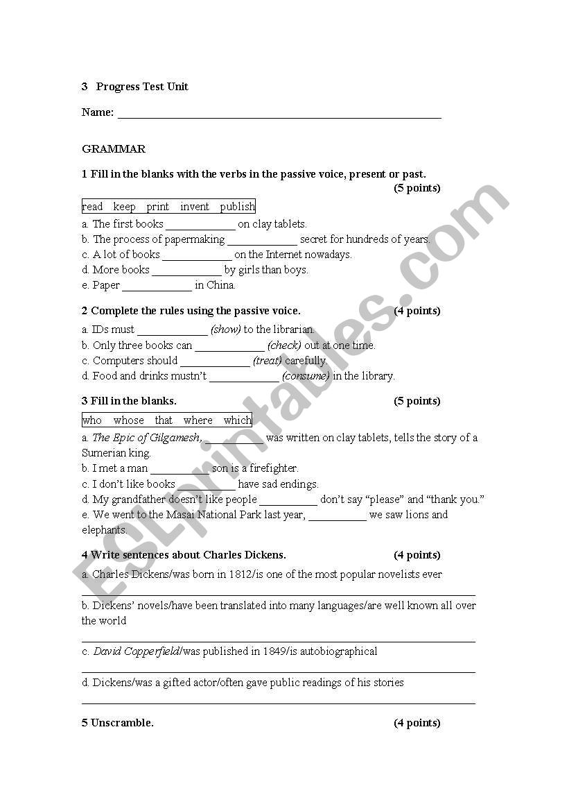 passive voice worksheet