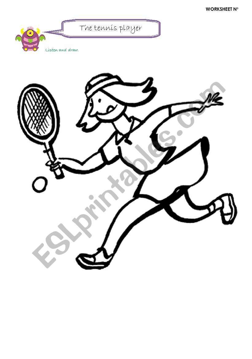 the tennis player worksheet