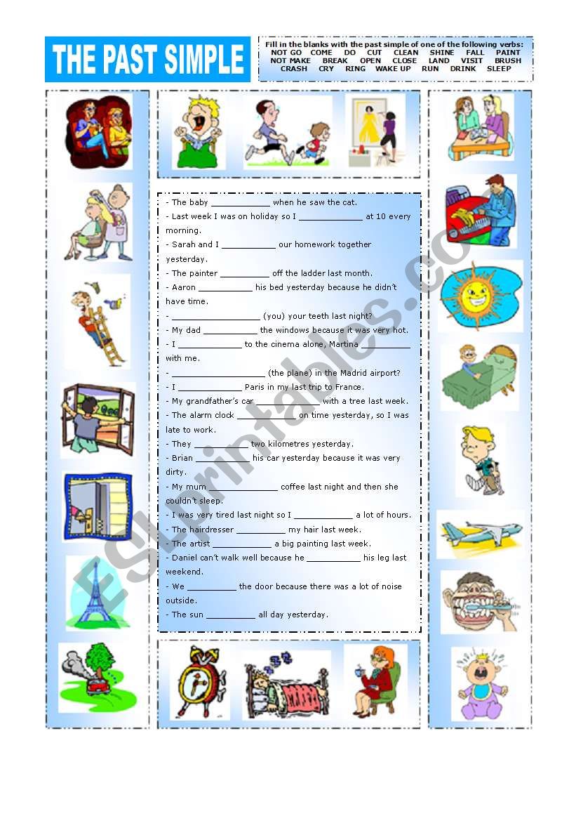 THE PAST SIMPLE TENSE (regular and irregular verbs)