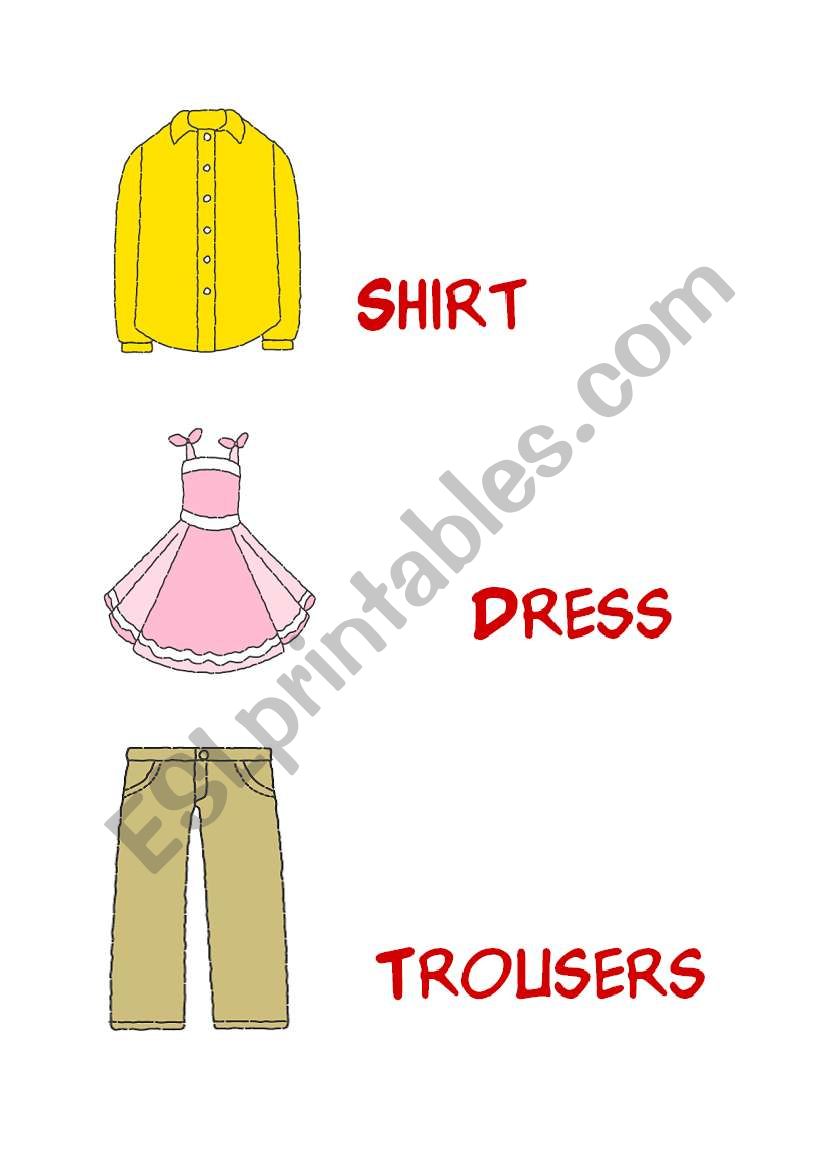 clothes worksheet