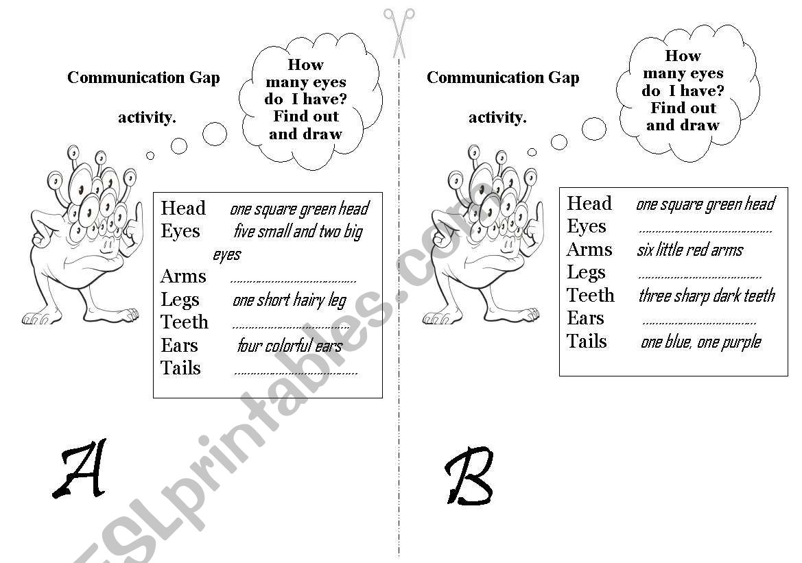 Comunication Gap Activity worksheet
