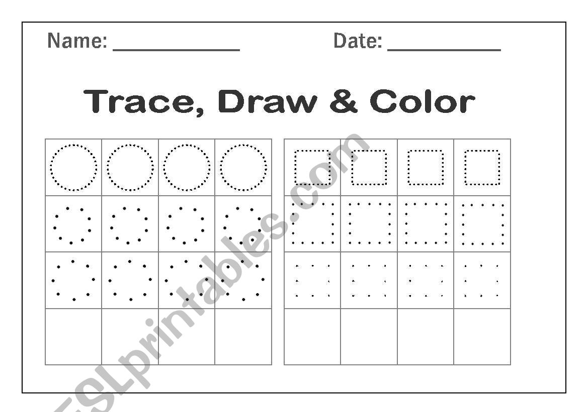 Circles and Squares worksheet