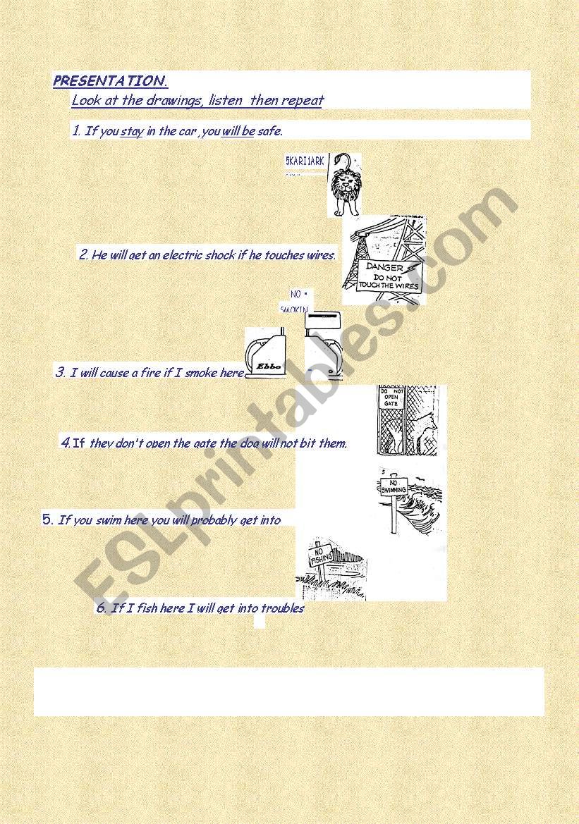 A complete IF clause  lesson worksheet
