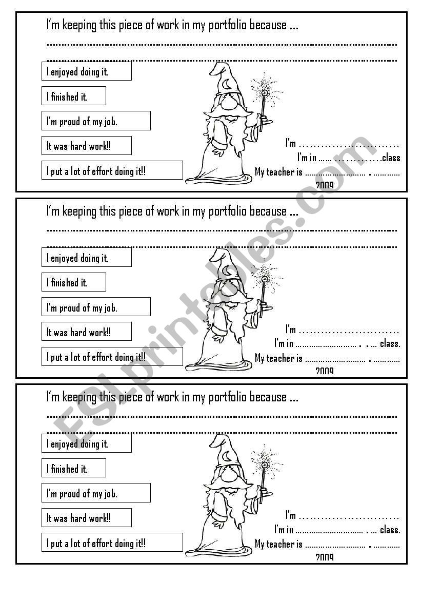 PORTFOLIO ENTRY LOGS worksheet