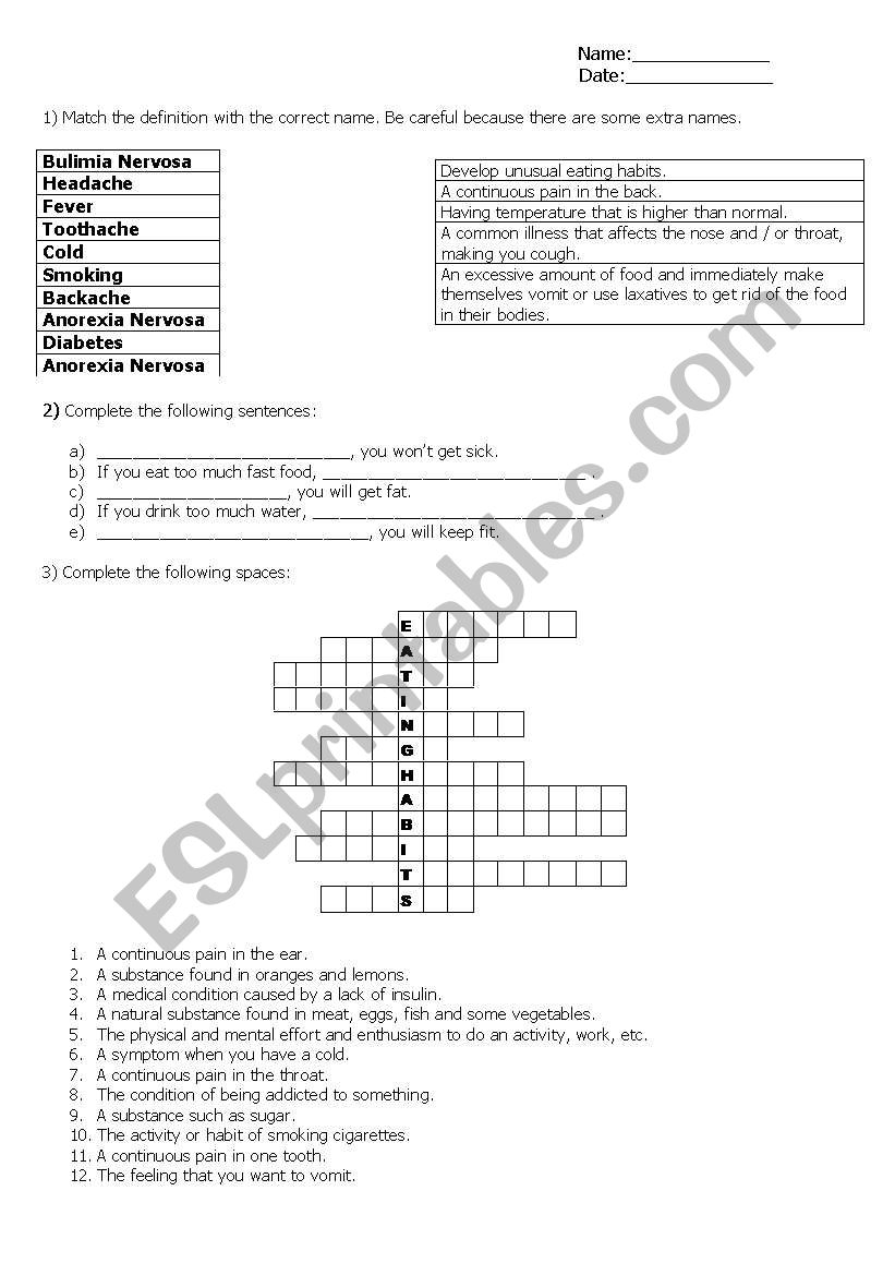 first conditional + eating disorders