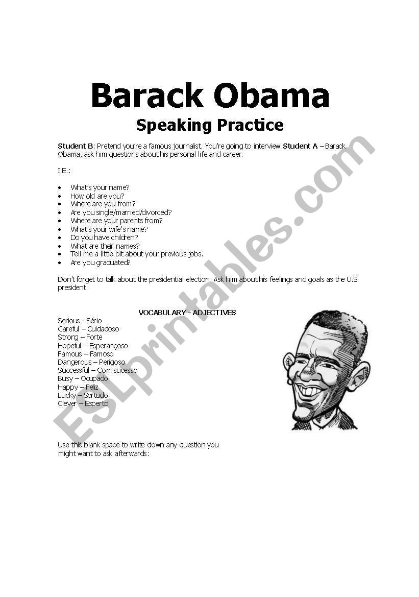 Barack Obama Speaking Practice