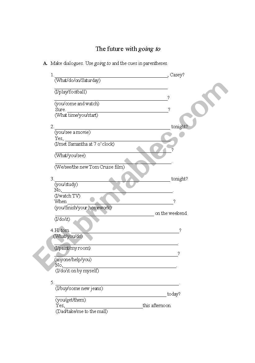 going to worksheet