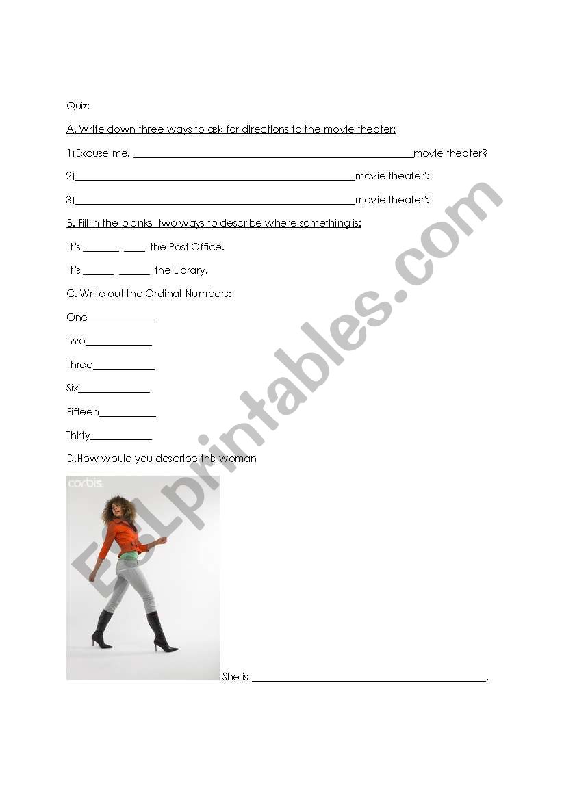 quiz worksheet
