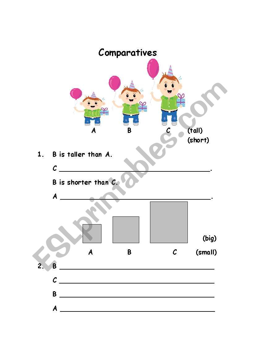 Comparatives worksheet