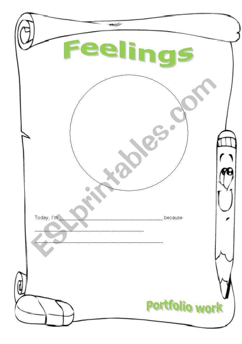 Feelings portfolio worksheet