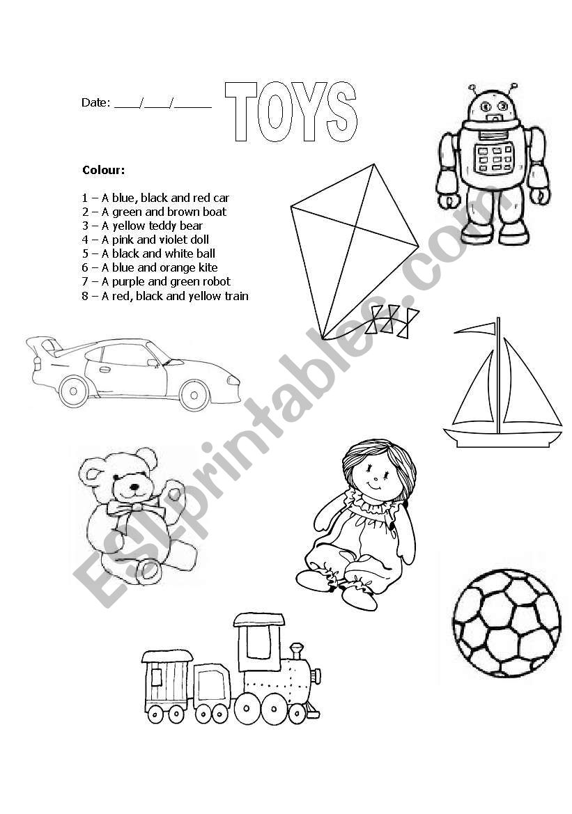 Toys worksheet