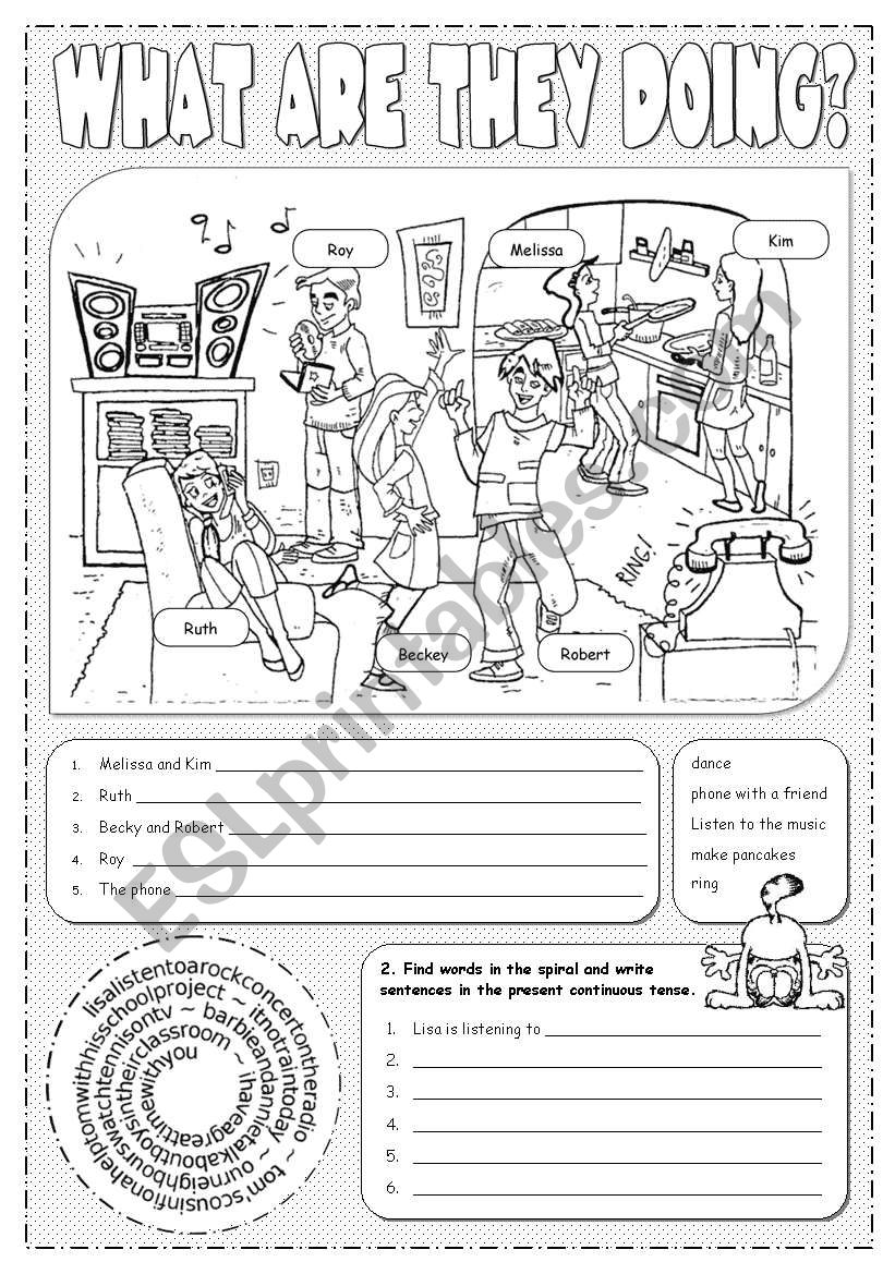 What are they doing? worksheet