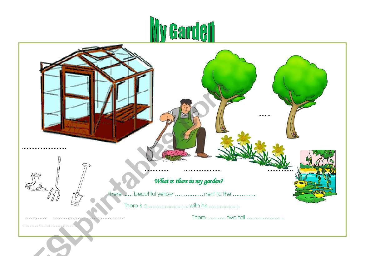 In my garden there is/are... worksheet