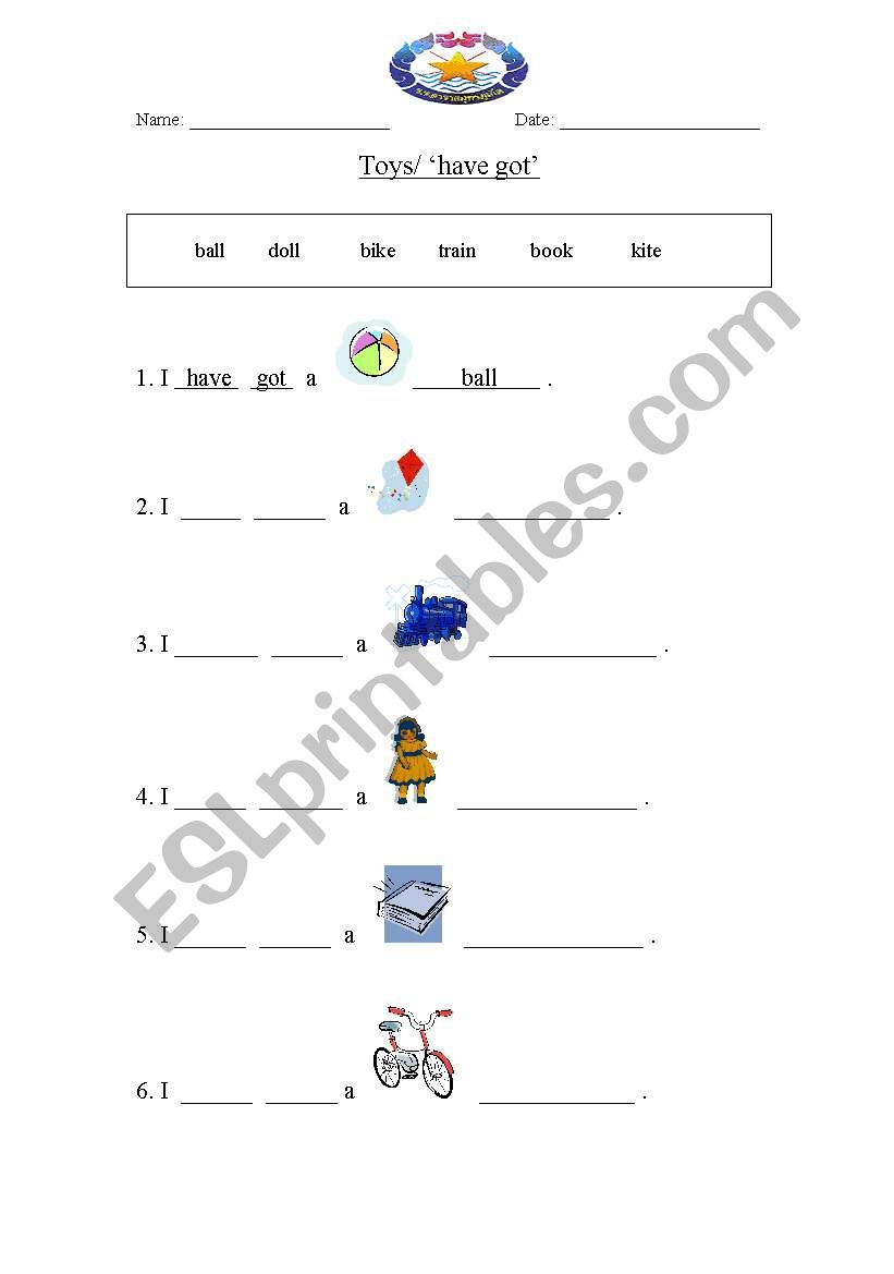 Toys/ Â´have gotÂ´ worksheet