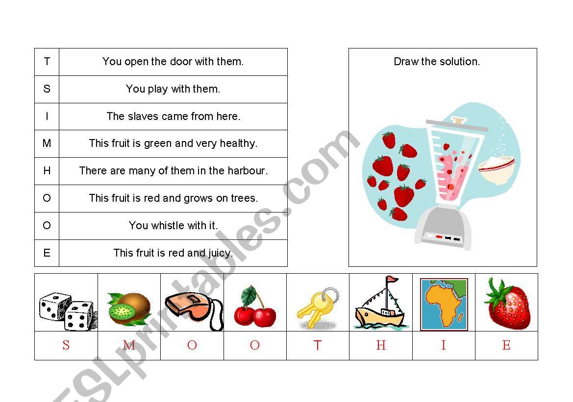 read, match, draw solution worksheet