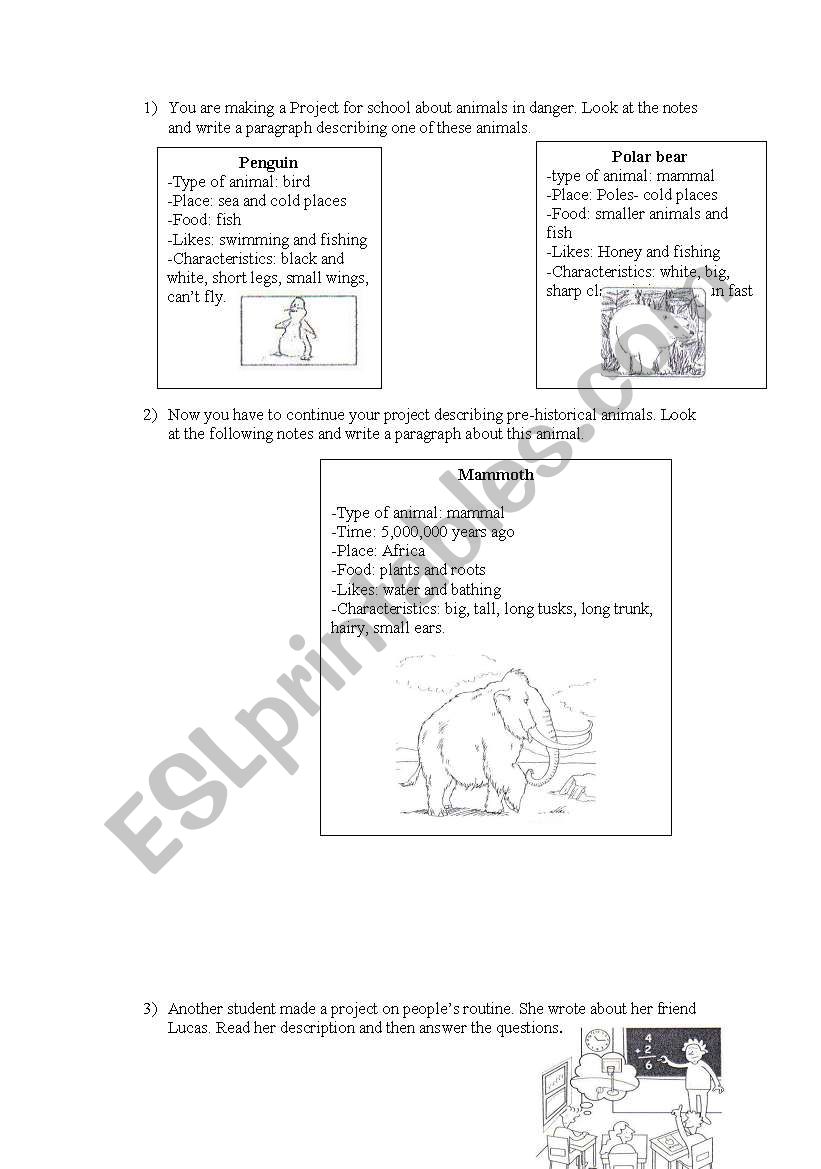 routines worksheet