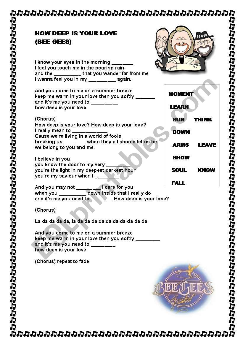 MUSIC worksheet