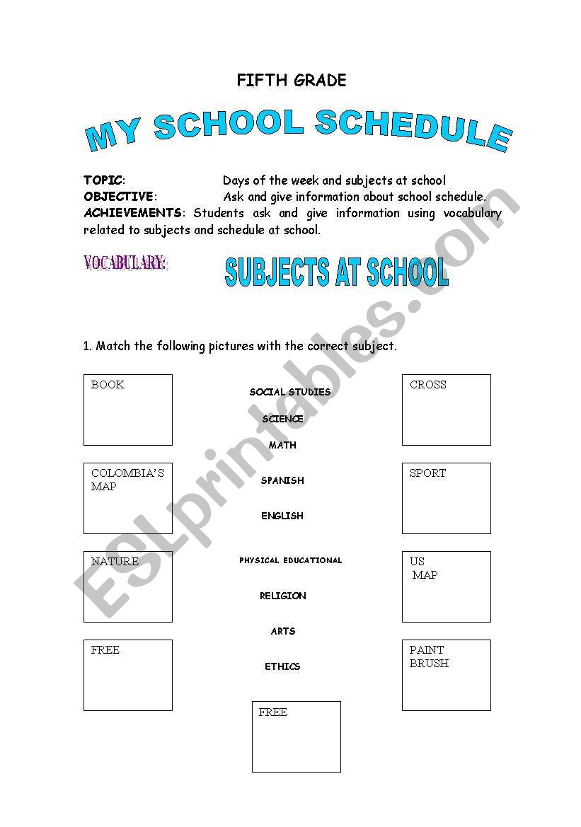 school worksheet