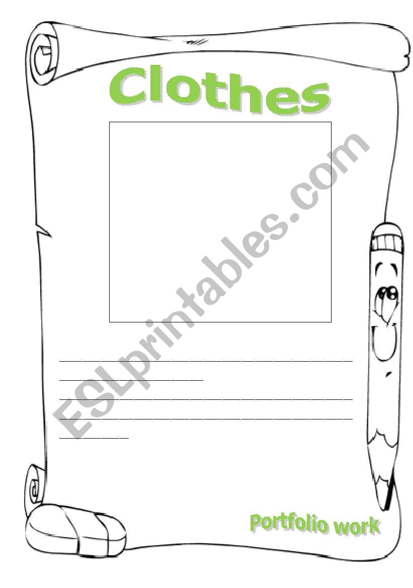 Clothes Portfolio worksheet