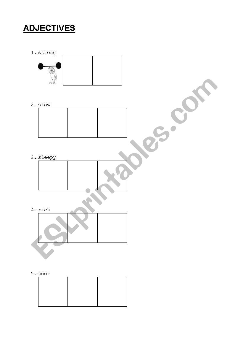 ADJECTIVES worksheet
