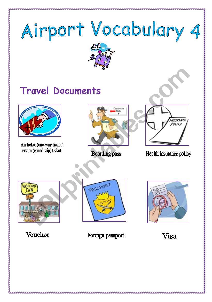 AIRPORT vocabulary 4 worksheet