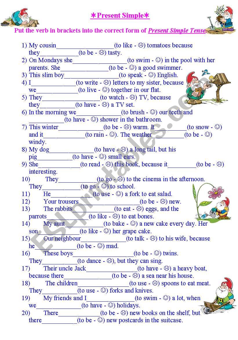 Present Simple Tense  worksheet