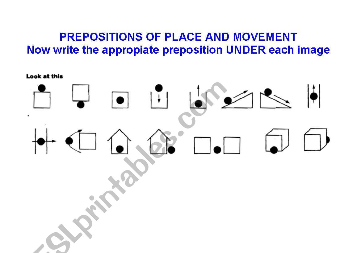 Prepositions of place and movement