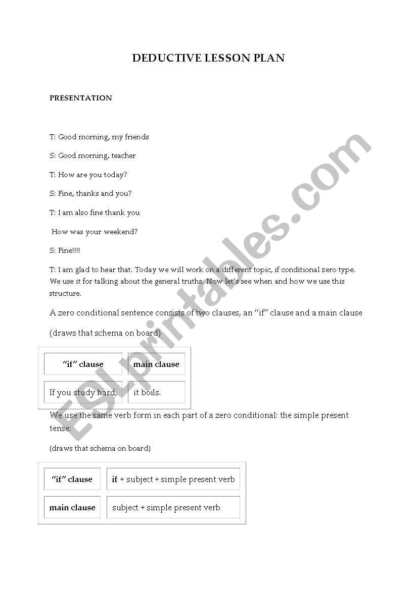 if clause zero type worksheet