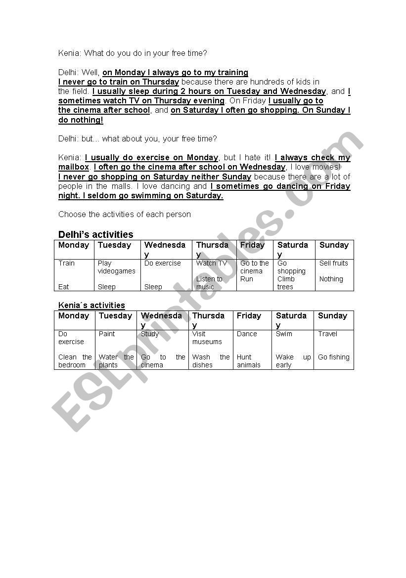 frequency adverbs worksheet