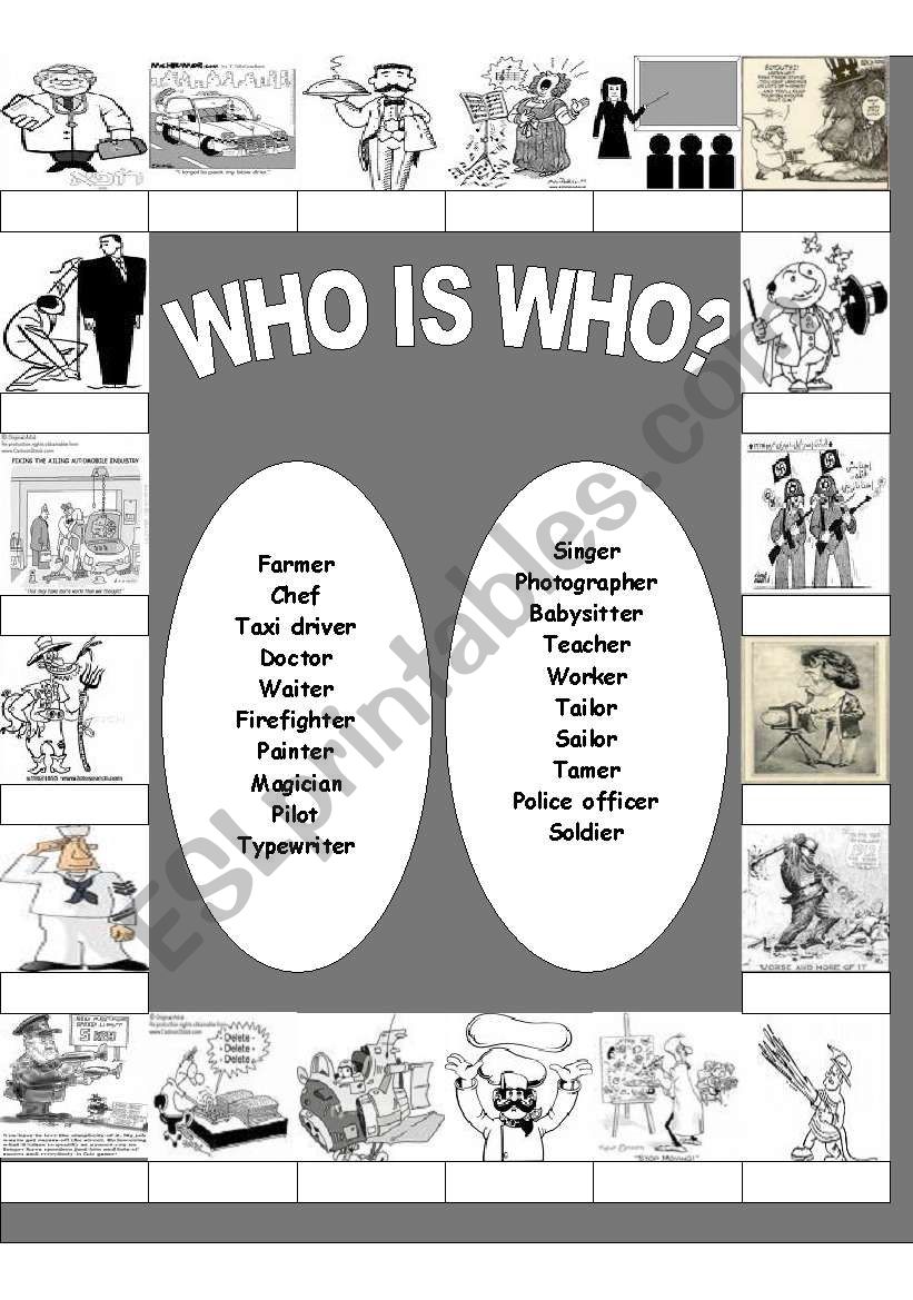 who is who? worksheet