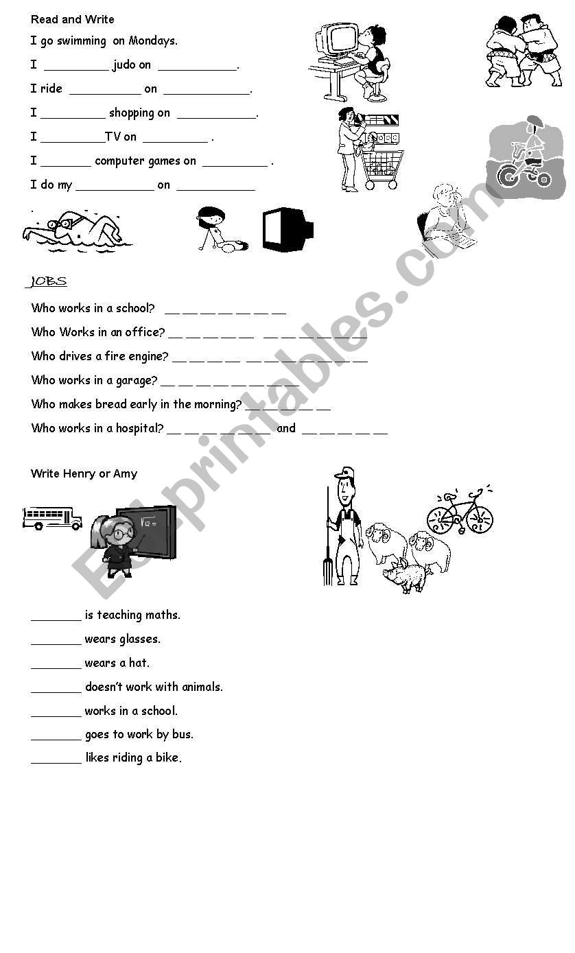 read and write worksheet