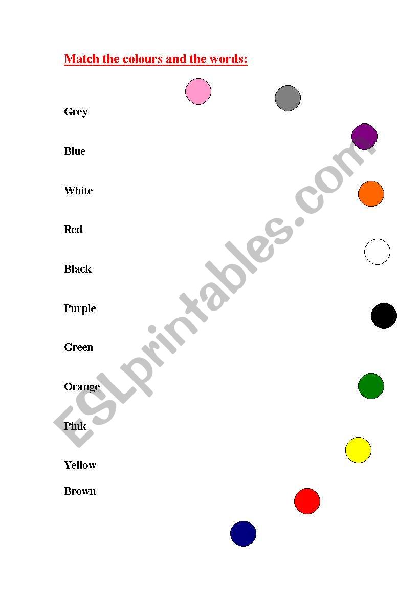 colors worksheet