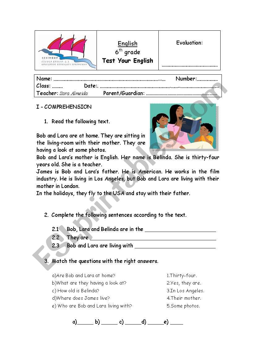 Teste on Present Continuous (page 1 of 4)