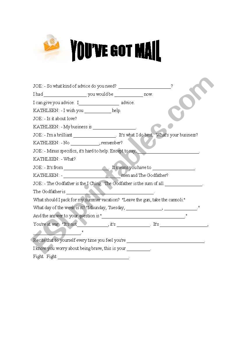 Youve got mail scene 15 worksheet