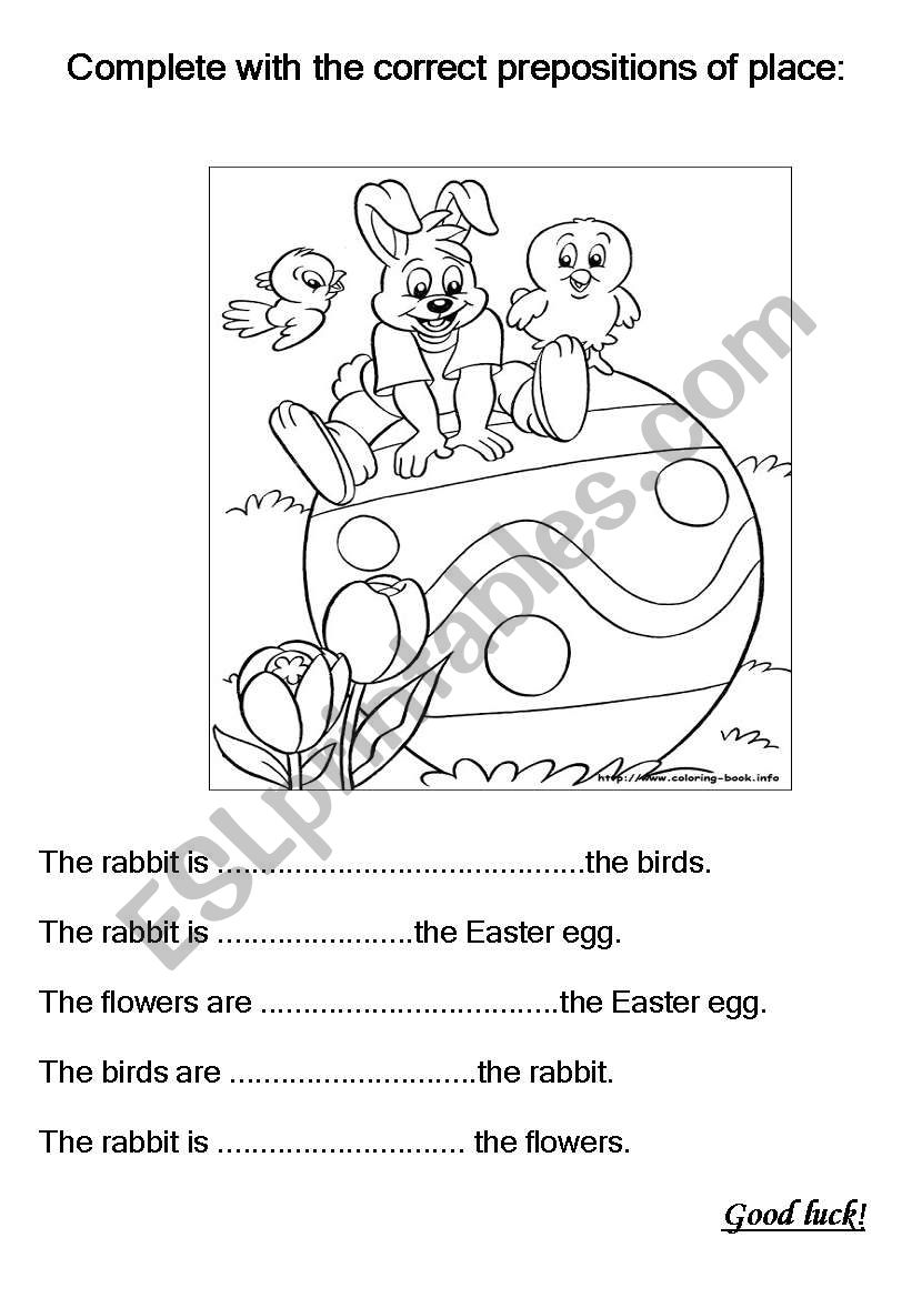 prepositions worksheet