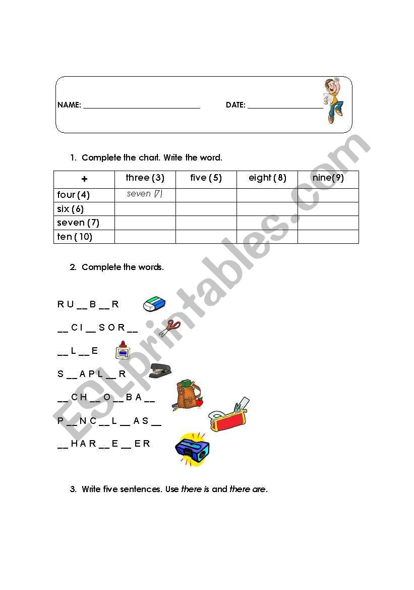 Review for beginners worksheet