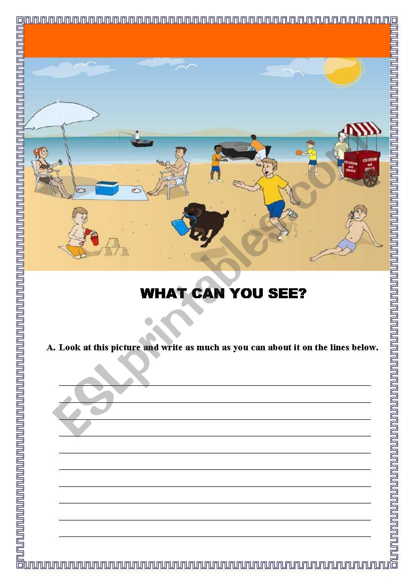 WRITING THROUGH PICTURE worksheet