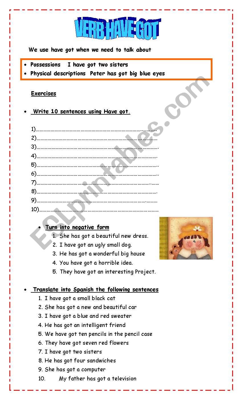 LetÂ´s practice verb have got!!!