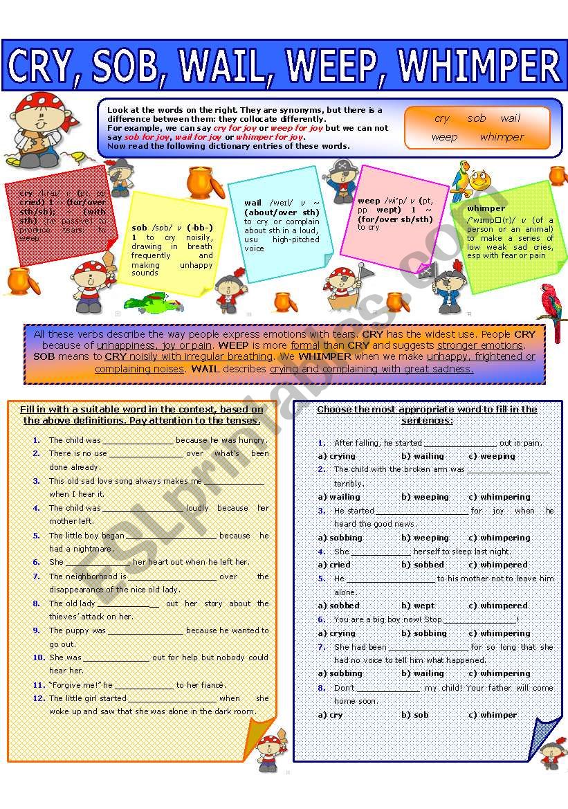 COLLOCATION 4 - BLUNDER, DEFECT, ERROR, FAULT, MISTAKE - ESL worksheet by  evadp75