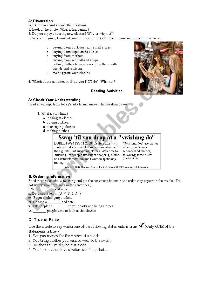 swishing do worksheet