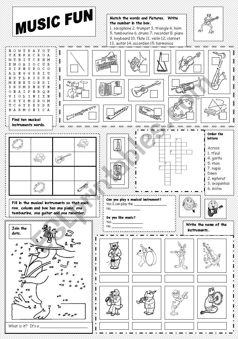 Music fun worksheet