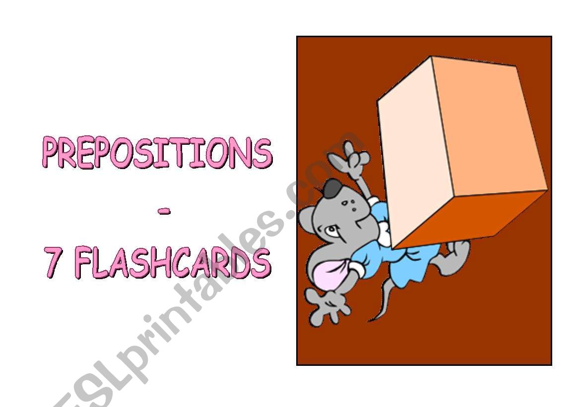 Prepositions - flashcards worksheet