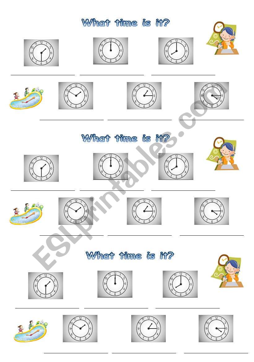 What time is it? worksheet