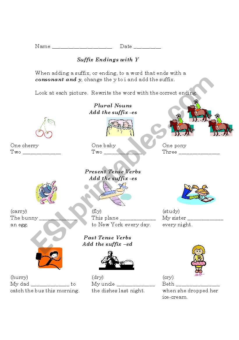 Suffix Endings with 