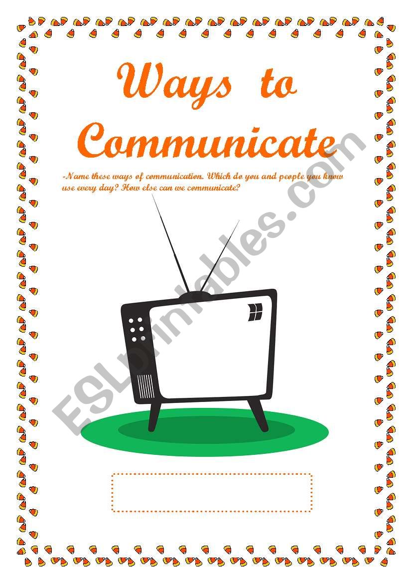 Ways to communicate worksheet