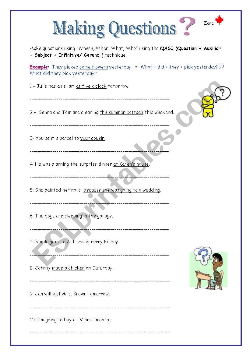 Making Questions worksheet